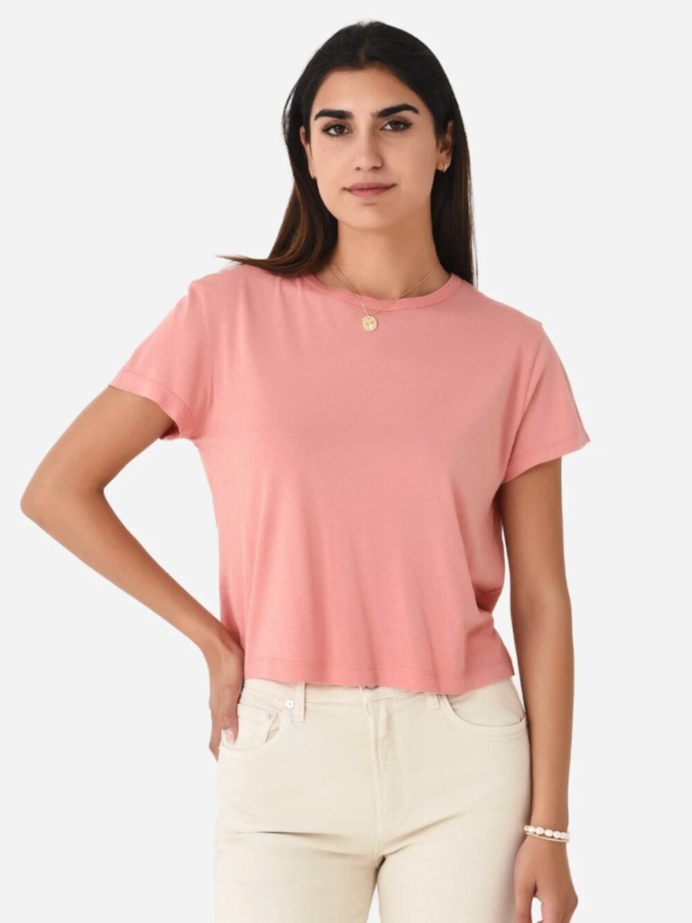 AGOLDE | Drew Tee in Smoothie